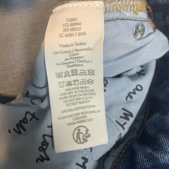 Boden‎ Jeans Womens 4P Straight Crop Raw Hem Stretch Denim Button Fly Petite - Picture 5 of 8